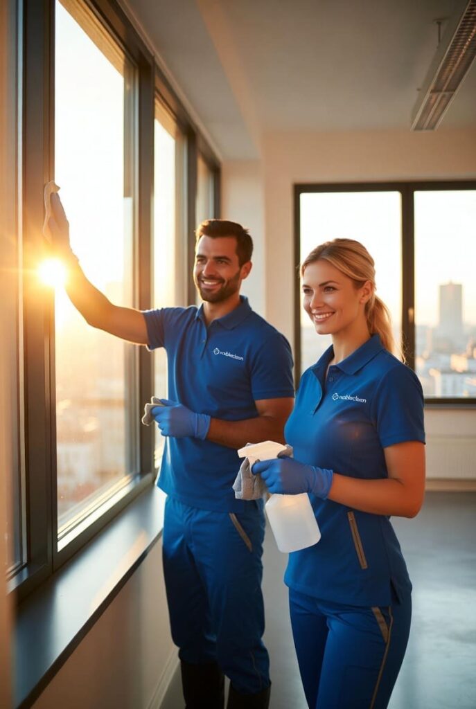 Fensterreinigung Preise Wien 2026: Transparenter Kosten-Guide 2 Fensterreinigung in einem Wiener Büro