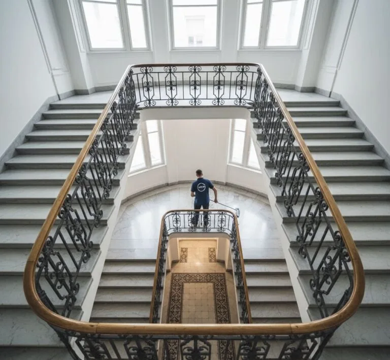 Gepflegtes Stiegenhaus in einem Wiener Zinshaus