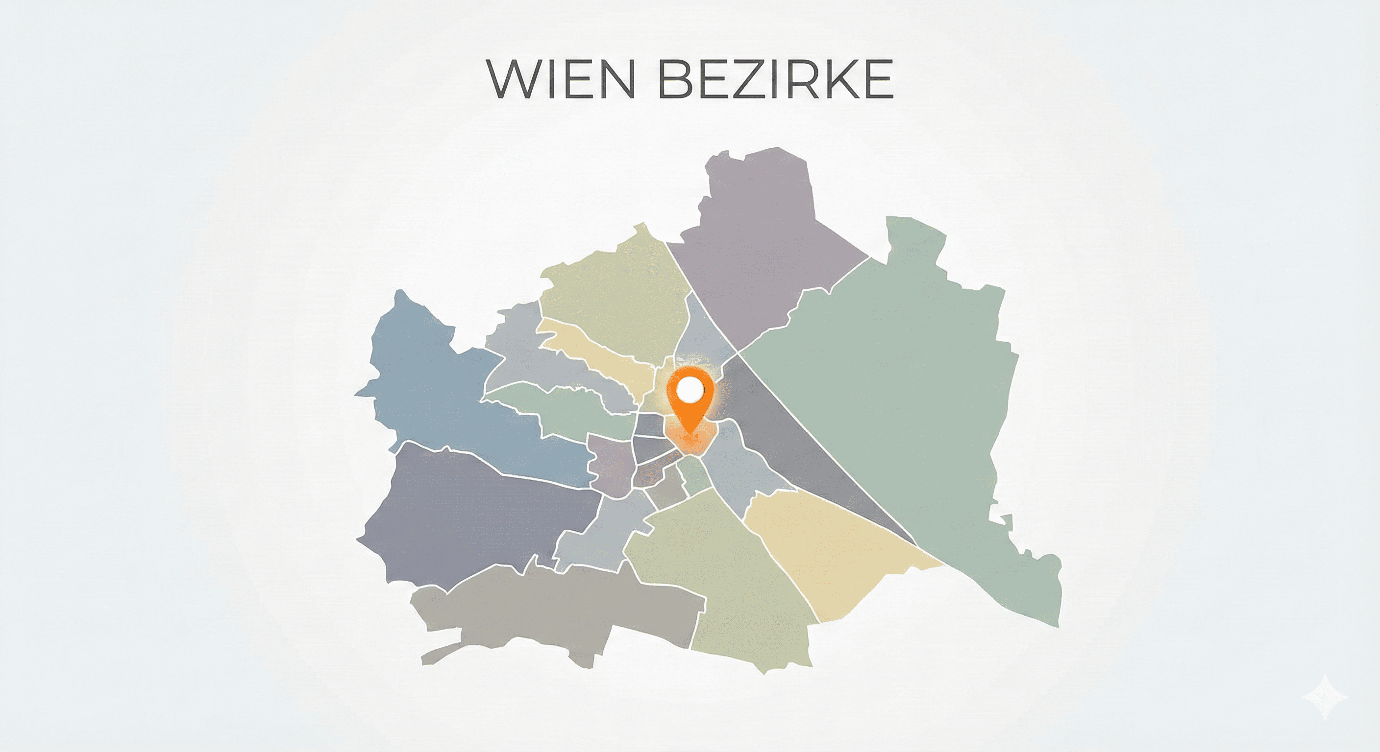 Karte der Wiener Gemeindebezirke