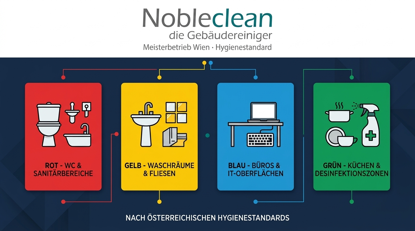 Nobleclean 4-Farben-Hygienesystem für Büro, Praxis und Zinshaus Wien